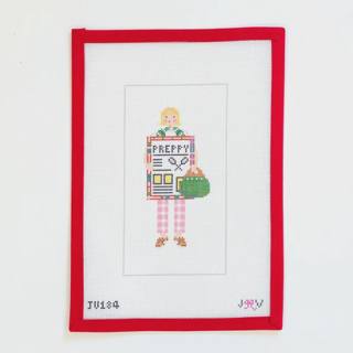 Preppy Girl by Jennifer Vallez Needlepoint (thumbnail)