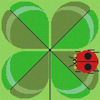 Double Lucky Square by Charley Harper (Art Studio) (thumbnail)