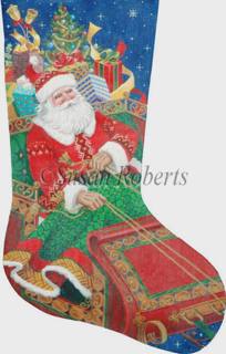 Santa’s On His Way - Stocking by Tapestry Tent (thumbnail)