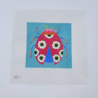 Floral Ladybug Canvas by Alice Peterson (thumbnail)