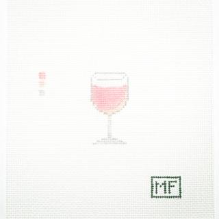 Wine Bag Charm - Rosé by M F Needlepoint (thumbnail)