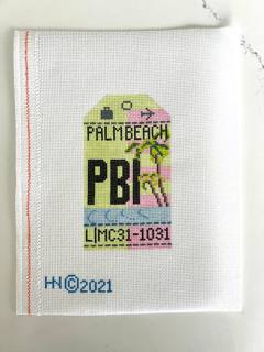 Palm Beach Tag Canvas by Hedgehog Needlepoint (thumbnail)