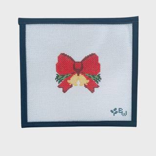 December Bow by Boxwood Needlepoint (thumbnail)