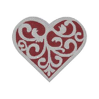 Red & White Scroll by Pepperberry Designs (thumbnail)