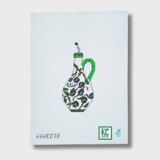 Olive Oil Pottery Canvas by Stitch Style Needlepoint (thumbnail)