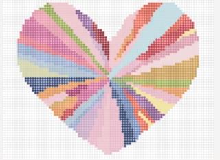 Tie Dye Heart Canvas by Nash and Daughters (thumbnail)