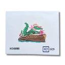 Dolce Vita Wooden Boat Club Crocodile Printed Canvas by KCN Designers (thumbnail)