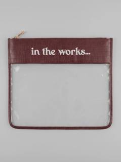 In The Works Project Bag - Burgundy Croc by What's the Stitch (thumbnail)