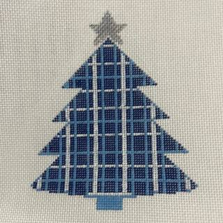 Blue Plaid Tree by Officially Needlepoint (thumbnail)