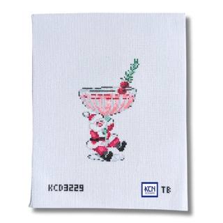 Santa with Cosmo Needlepoint Canvas by KCN Designers (thumbnail)