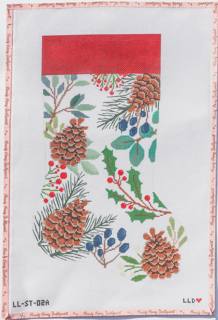 Pinecone Stocking by Laura Love Designs (thumbnail)