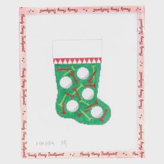 Golf Balls and Tees Mini Boot by Susan Roberts Needlepoint (thumbnail)