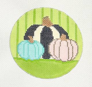 pumpkins on green by Eye Candy Needleart (thumbnail)