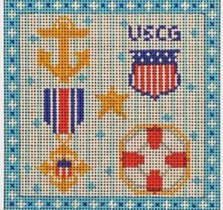 Cheryl Huckaby:CH-557 (US Coast Guard Square) by Danji Designs (thumbnail)