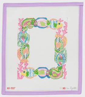 Colorful Fish Frame - 4" x 6" by Julia’s Needleworks (thumbnail)