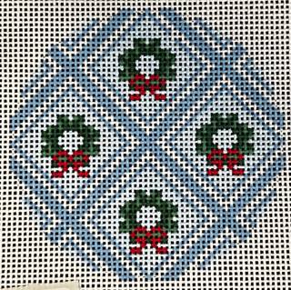WREATH TRELLIS ROUND by Goodpoint Needlepoint (thumbnail)