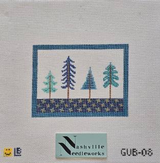 4 Blue Trees by Lauren Bloch Designs (thumbnail)
