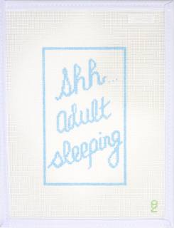 Oz Needle and Thread Shh..Adult Sleeping Door Hanger Needlepoint Canvas by Oz Needle and Thread (thumbnail)
