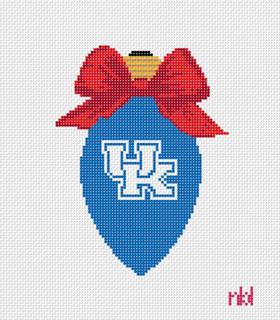 Needlepoint by Laura Kentucky Christmas Bow Light Bulb Red by Needlepoint by Laura (thumbnail)