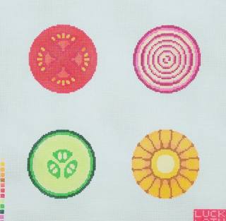 Assorted Veggies coasters LLN-009 by Lucky Lotus (thumbnail)