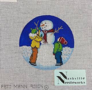 Snowman with Children by Patti Mann (thumbnail)