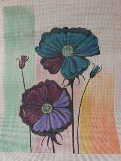Purple and Teal Flower by Alice Peterson (thumbnail)