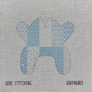 Crazy Quilt Frog- Blue w/Stitch Guide by Gone Stitching (thumbnail)