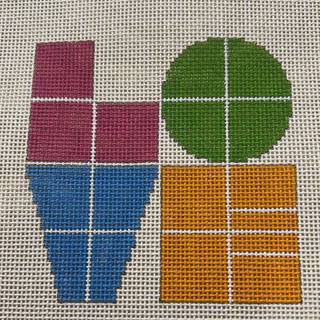 LOVE - Small Square by Julia’s Needleworks (thumbnail)