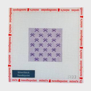 Bows 4X4 Purple by Silver Stitch Needlepoint (thumbnail)