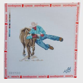 Black Rodeo Steer Wrestling by Spellbound Stitchery (thumbnail)