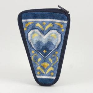 Stitch/Zip - Blue and White Hearts Scissor Case by Alice Peterson (thumbnail)