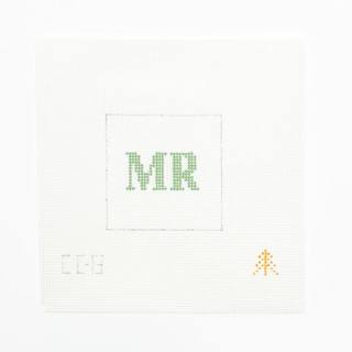 “MR” Cozy Insert by Evergreen Needlepoint (thumbnail)