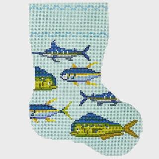 Tropical Fish Mini Stocking by Atlantic Blue Canvas (thumbnail)