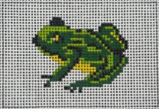 Frog Luggage Tag by The Gingham Stitchery (thumbnail)