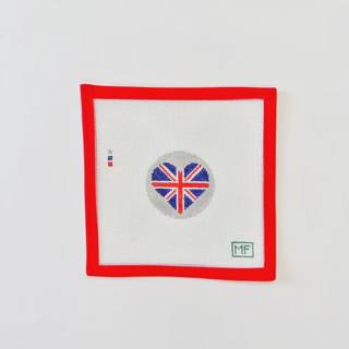 Heart Flag Round - Union Jack by M F Needlepoint (thumbnail)