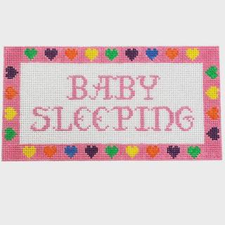 Baby Sleeping with Heart Border by Needle Deeva (thumbnail)