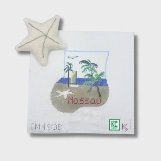 Nassau with Starfish Mini Sock Canvas by Kathy Schenkel (thumbnail)