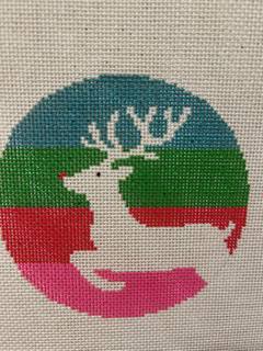 Reindeer on Stripes 18 mesh by Lauren Bloch Designs (thumbnail)