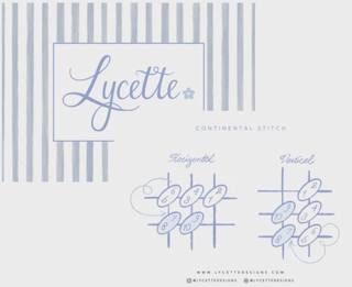 Lycette Beginner Continental Stitch Card - Digital Download by Lycette Designs (thumbnail)