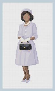 1960s Sunday Best Girl Canvas by Princess of Whales (thumbnail)