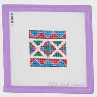 Blue, Green & Red Mexican Geometric #2 by Little Bird Designs (thumbnail)