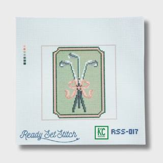 Girlie Golf Clubs Canvas by Alice Peterson (thumbnail)