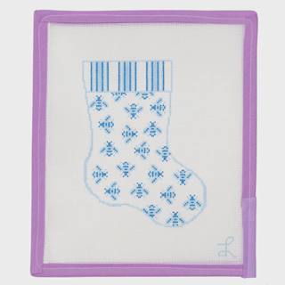 Blue Bees Mini Stocking by Lycette Designs (thumbnail)