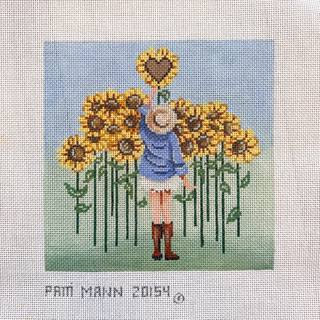 Sunflower Picking Girl by Patti Mann (thumbnail)