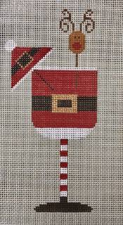 santa drink with stitch guide & embellishment kit by Sew Much Fun Needlepoint (thumbnail)