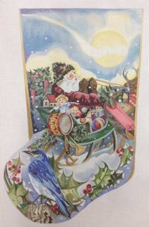 santa/sleigh/toys/bluebird by Once in a Blue Moon (via Fleur de Paris) (thumbnail)