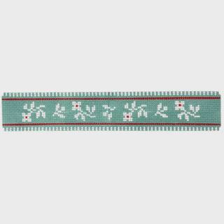 French Ribbon Keychain - Teal by Le Point Studio (thumbnail)