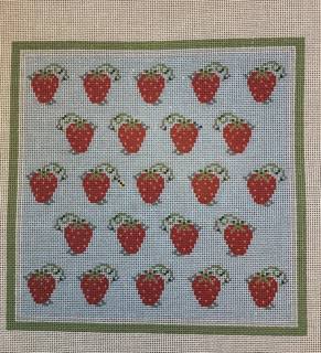 Strawberries and Bee Pillow by Stitchtent (thumbnail)