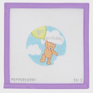 First Birthday Bear - Green by Pepperberry Designs (thumbnail)