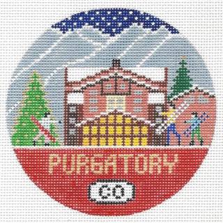 Purgatory Round Canvas by Doolittle Stitchery (thumbnail)
